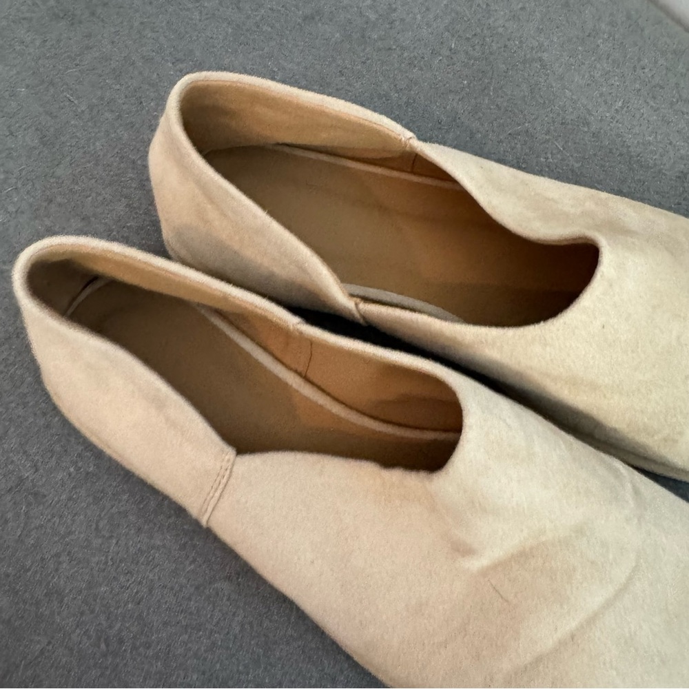 Tan Faux Suede Slip-On Flats - Picture 7 of 7